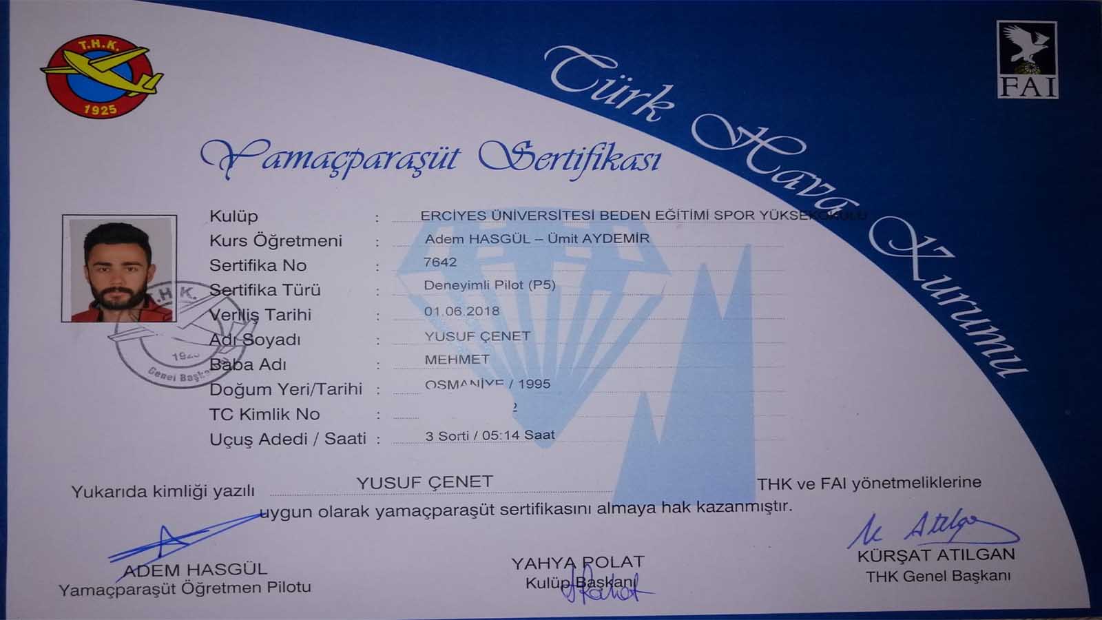 Yamaç Paraşütü P5 Sertifikası Mesafe Uçuşu
